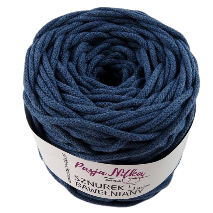 Sznurek bawełniany 5 mm / 100 m / jeans