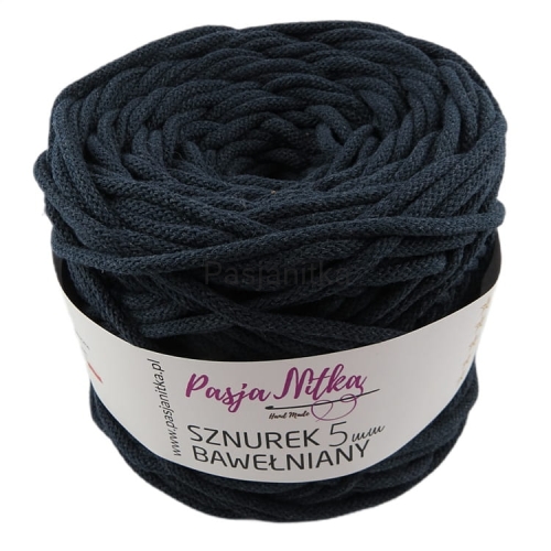Sznurek bawełniany 5 mm / 100 m / granat