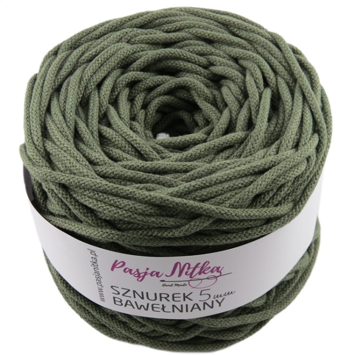 Sznurek bawełniany 5 mm / 100 m / khaki