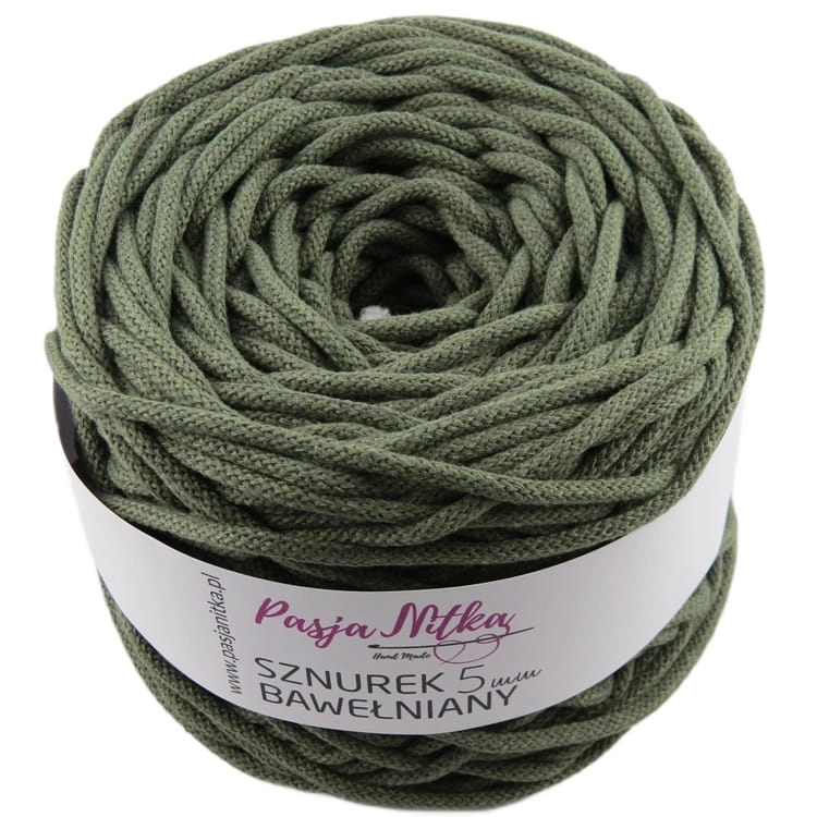 Sznurek bawełniany 5 mm / 100 m / khaki