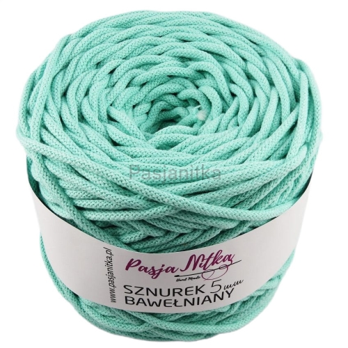 Sznurek bawełniany 5 mm / 100 m / mięta