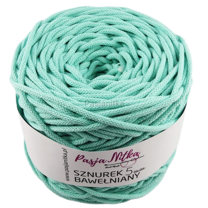 Sznurek bawełniany 5 mm / 100 m / mięta