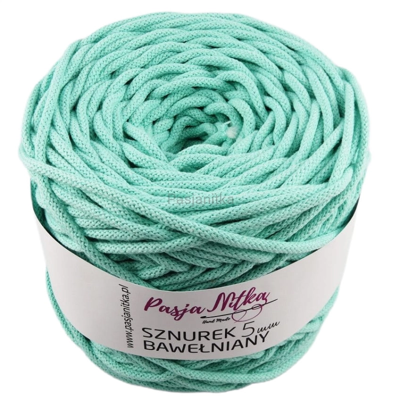Sznurek bawełniany 5 mm / 100 m / mięta