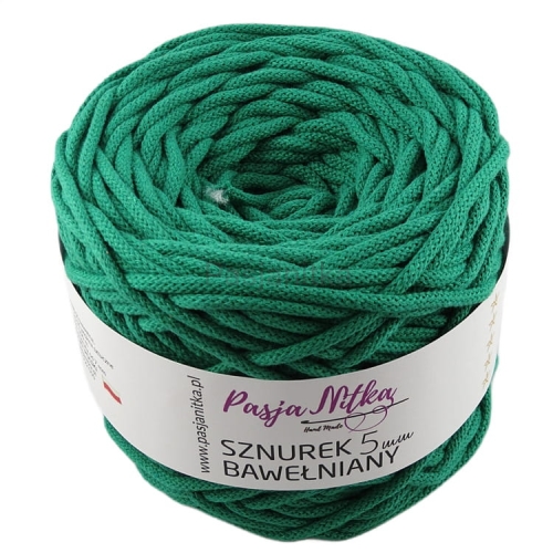 Sznurek bawełniany 5 mm / 100 m / zielony