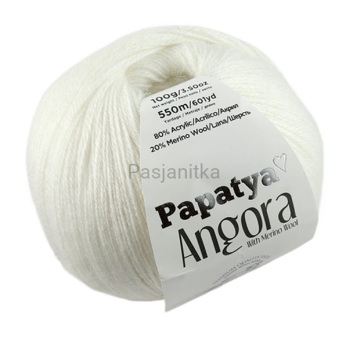 Włóczka Papatya Angora 1000 biały