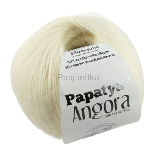 Włóczka Papatya Angora 1930 ecru