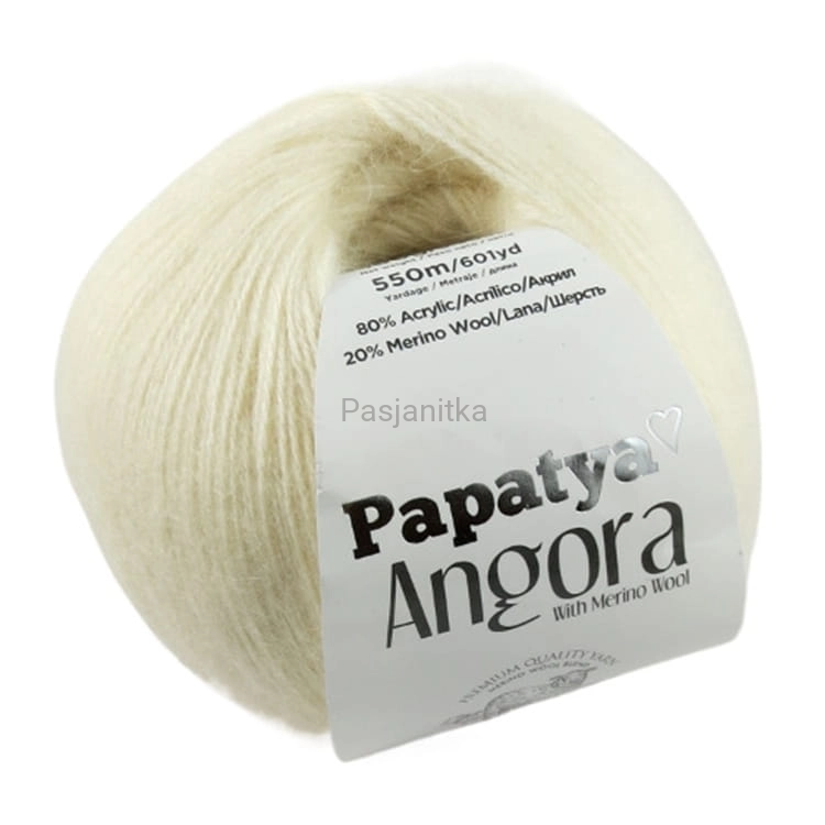 Włóczka Papatya Angora 1930 ecru