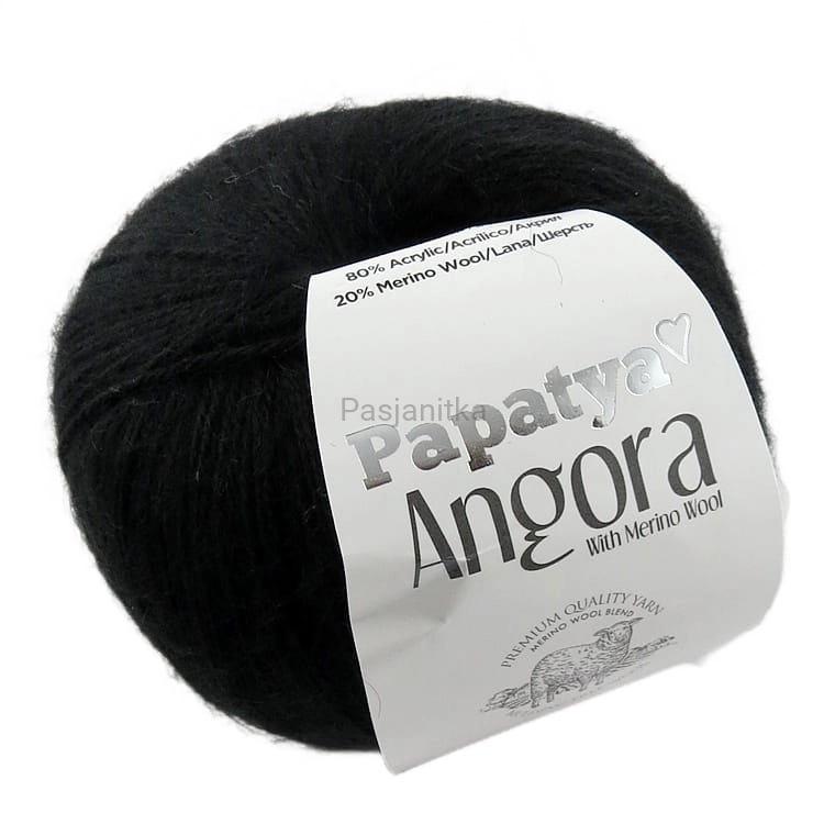 Włóczka Papatya Angora 2000 czarny