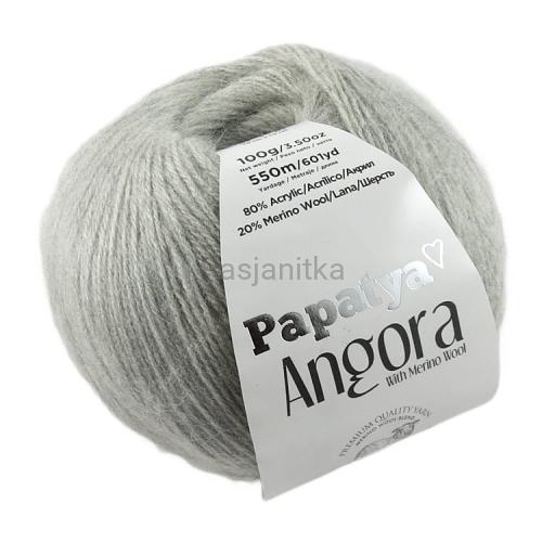 Włóczka Papatya Angora 2120 szary