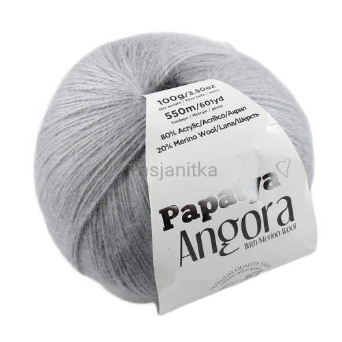 Włóczka Papatya Angora 2530 jasny szary