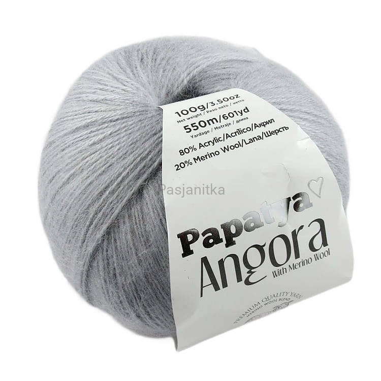 Włóczka Papatya Angora 2530 jasny szary