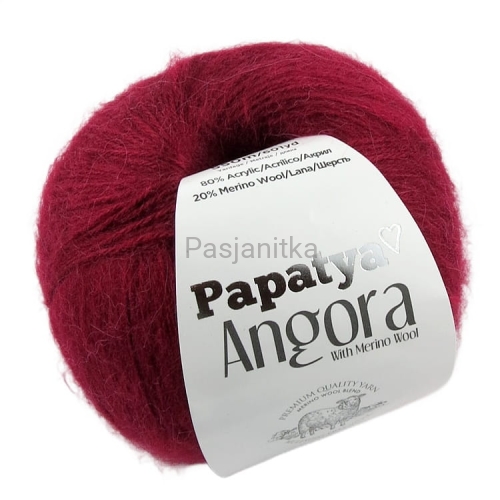Włóczka Papatya Angora 3250 bordo