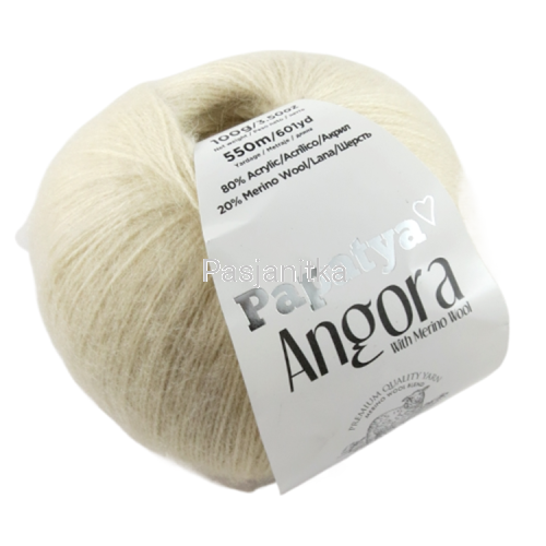 Włóczka Papatya Angora 9215 ecru/krem