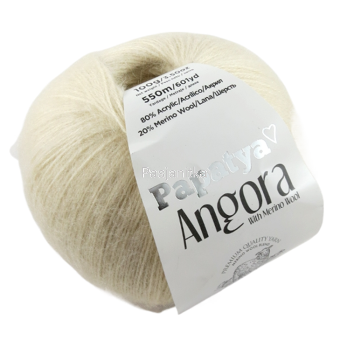 Włóczka Papatya Angora 9215 ecru/krem