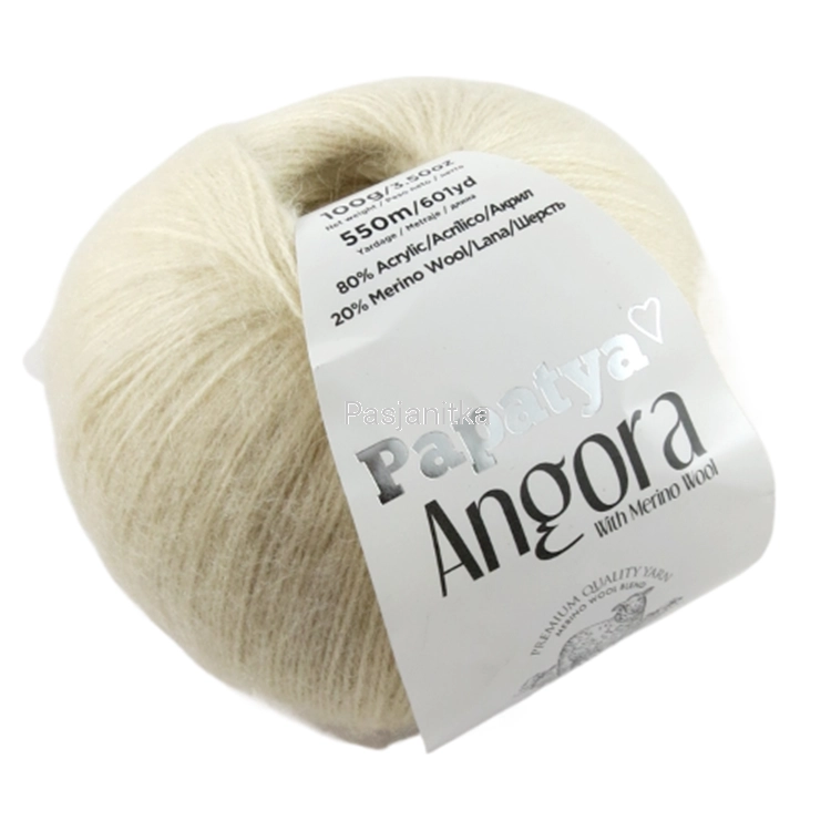 Włóczka Papatya Angora 9215 ecru/krem