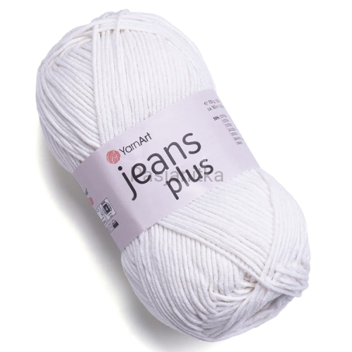 Włóczka Jeans Plus 01 biały
