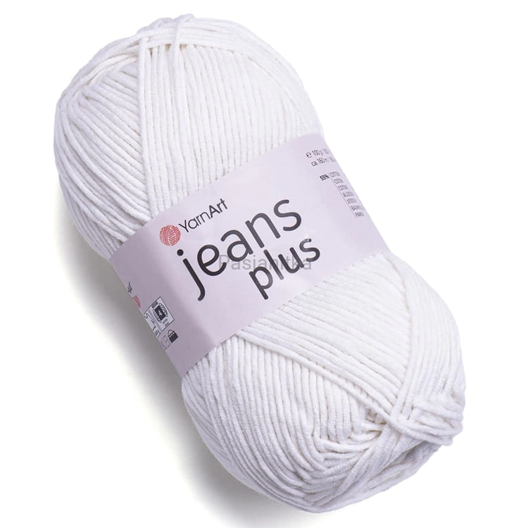 Włóczka Jeans Plus 01 biały