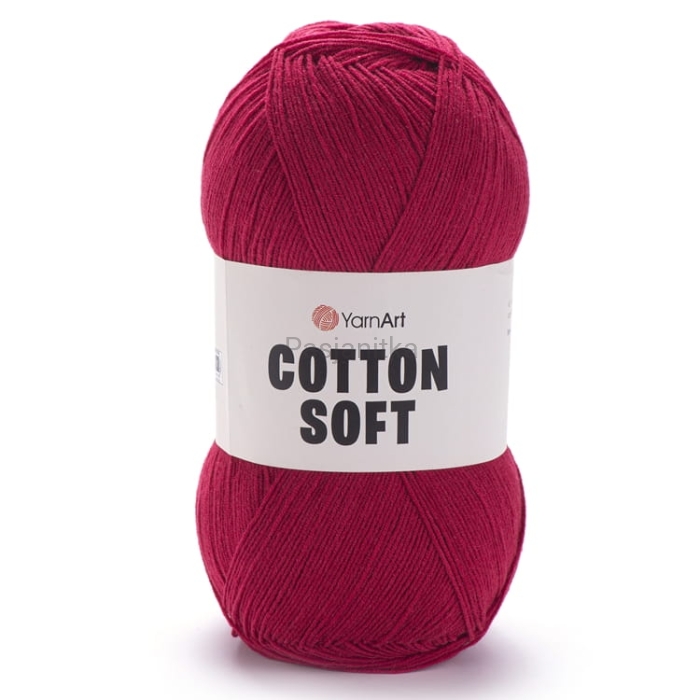 Włóczka Cotton Soft 51 czerwony/malinowy