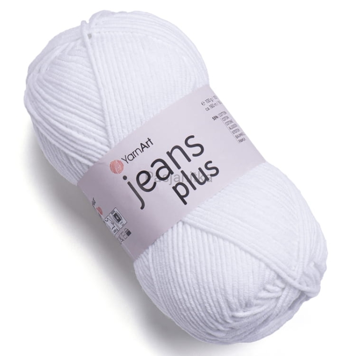 Włóczka Jeans Plus 62 biel optyczna