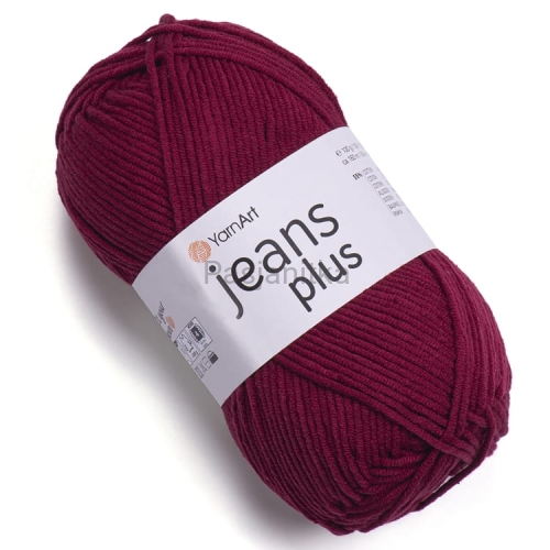 Włóczka Jeans Plus 66 bordo