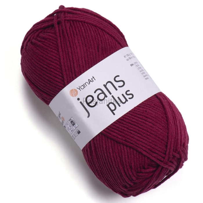 Włóczka Jeans Plus 66 bordo