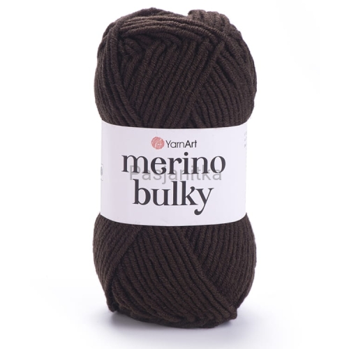 Włóczka Merino Bulky 116 ciemny brąz