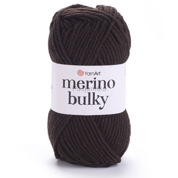 Włóczka Merino Bulky 116 ciemny brąz