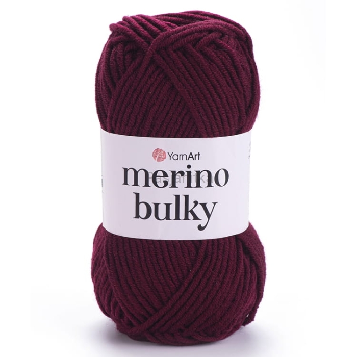 Włóczka Merino Bulky 577 bordo