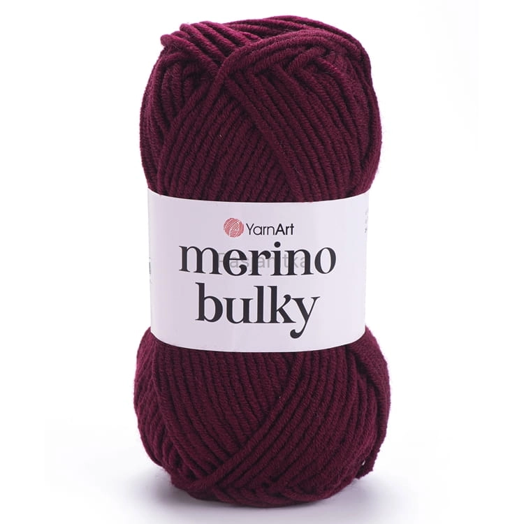 Włóczka Merino Bulky 577 bordo