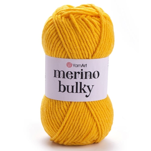 Włóczka Merino Bulky 586 żółty