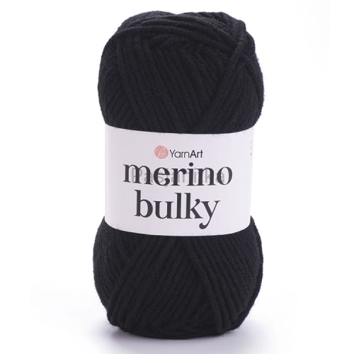 Włóczka Merino Bulky 585 czarny