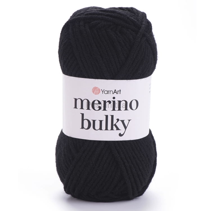 Włóczka Merino Bulky 585 czarny