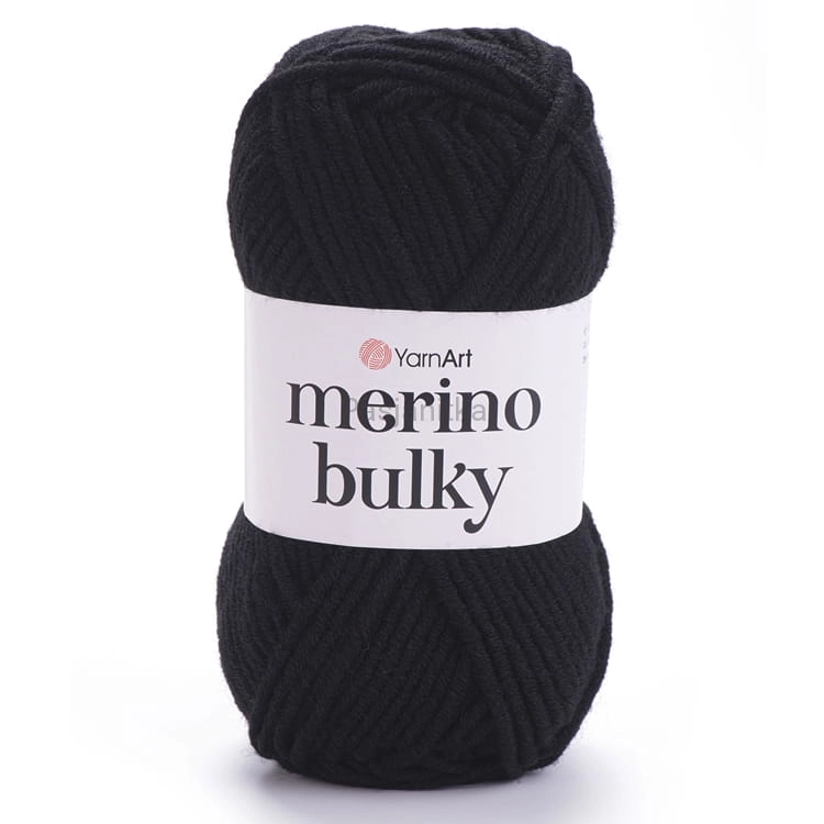 Włóczka Merino Bulky 585 czarny