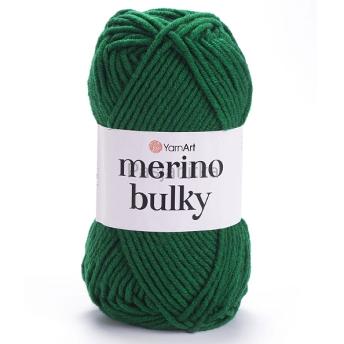 Włóczka Merino Bulky 338 ciemny zielony