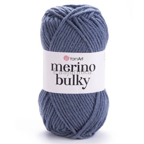 Włóczka Merino Bulky 3864 jeans stalowy