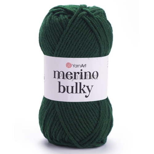 Włóczka Merino Bulky 590 butelkowa zieleń