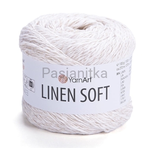 Włóczka Linen Soft 7301 przełamana biel