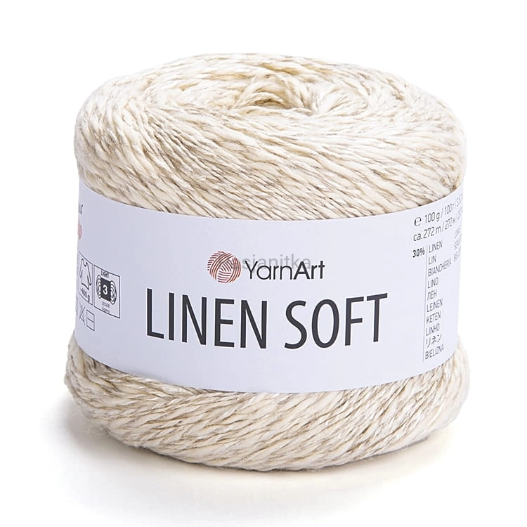 Włóczka Linen Soft 7302 ecru