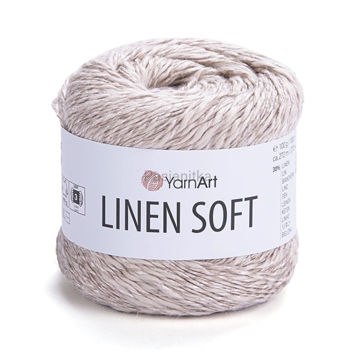 Włóczka Linen Soft 7304 jasny beż