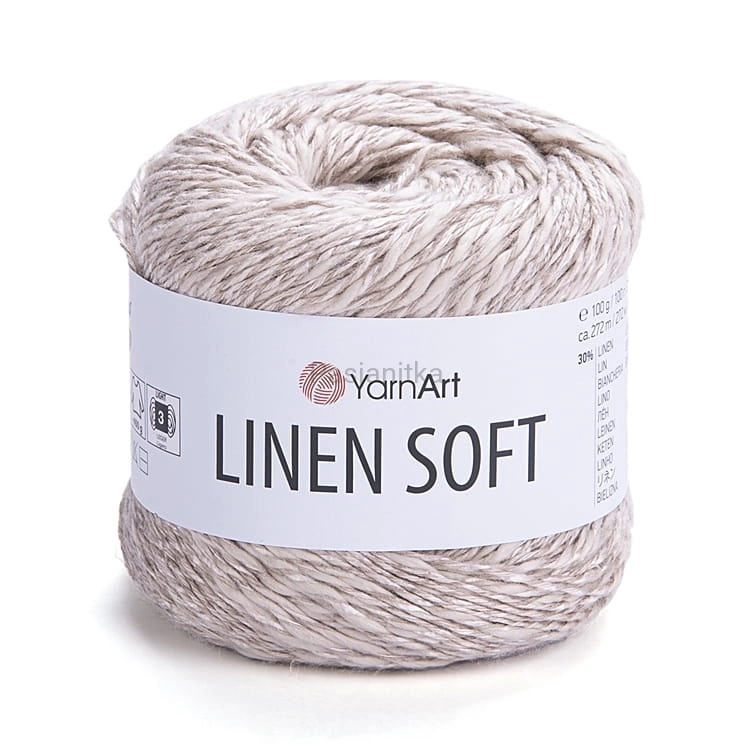 Włóczka Linen Soft 7304 jasny beż