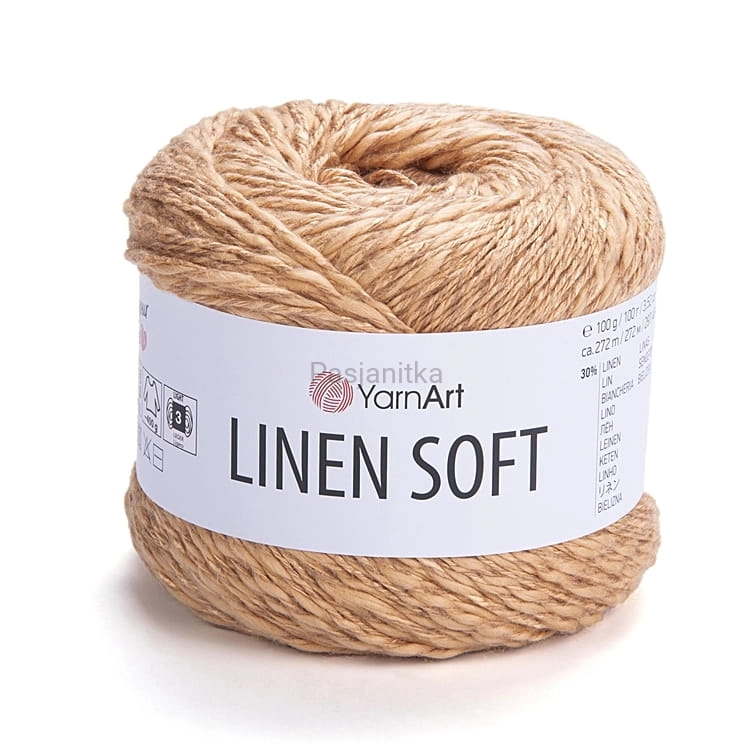 Włóczka Linen Soft 7305 ciepły beż