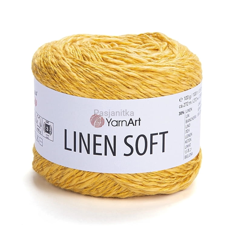 Włóczka Linen Soft 7306 żółty