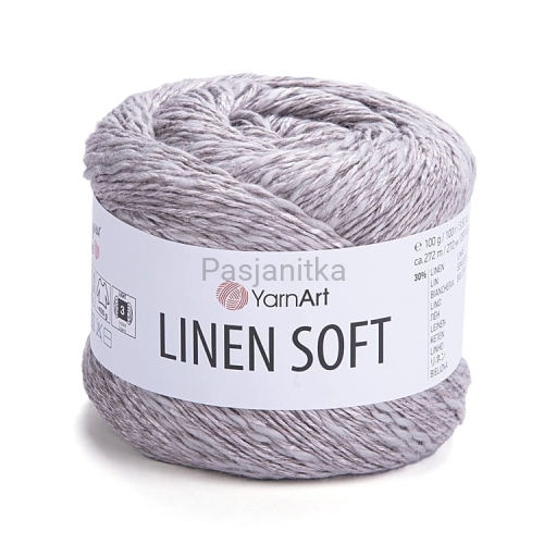 Włóczka Linen Soft 7307 szary