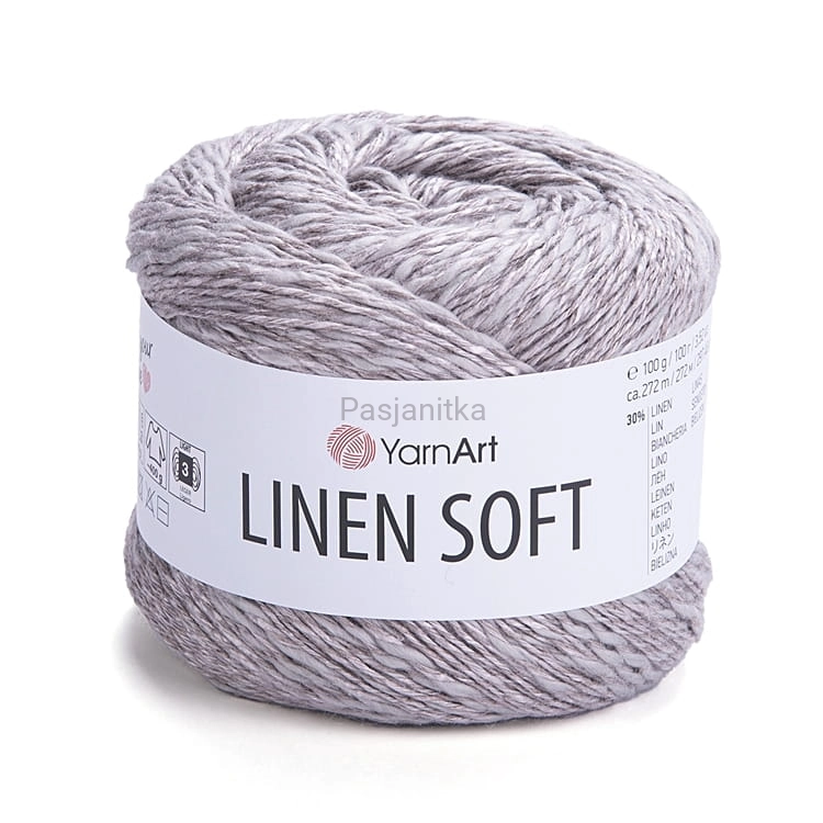 Włóczka Linen Soft 7307 szary