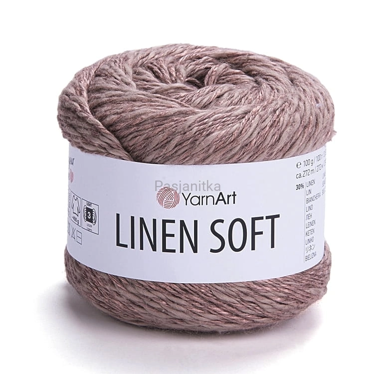 Włóczka Linen Soft 7308 jasny brąz