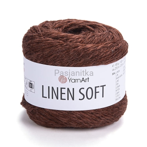 Włóczka Linen Soft 7309 brązowy
