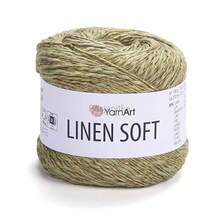 Włóczka Linen Soft 7313 jasna oliwka