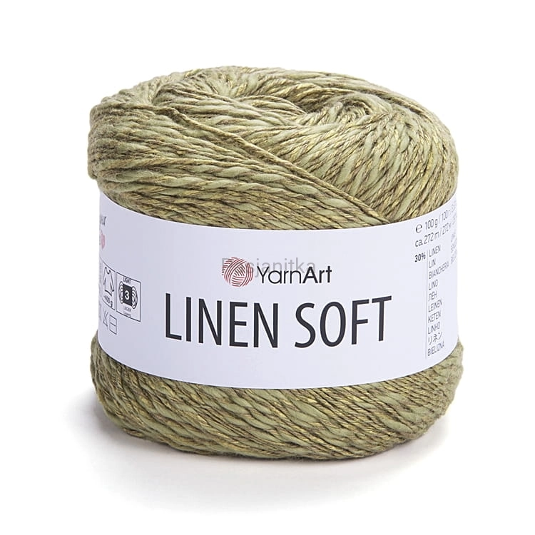Włóczka Linen Soft 7313 jasna oliwka