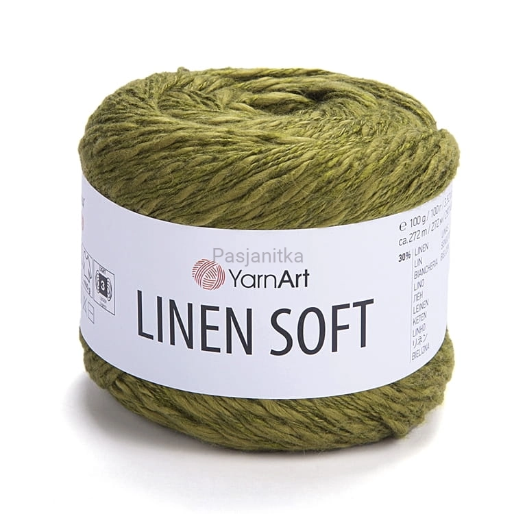 Włóczka Linen Soft 7314 khaki