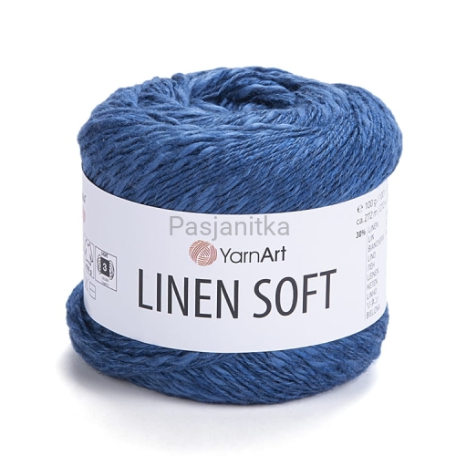 Włóczka Linen Soft 7317 ciemny niebieski
